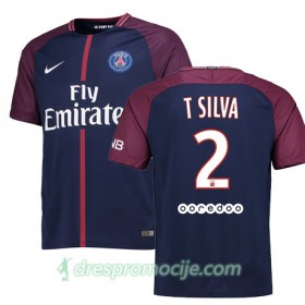 Paris SG Dres THIAGO SILVA Domaći 2017/18 Kratkih Rukava