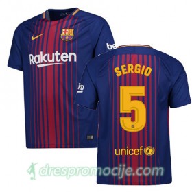 FC Barcelona Dres SERGIO Domaći 2017/18 Kratkih Rukava