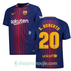 FC Barcelona Dres Sergi Roberto Domaći 2017/18 Kratkih Rukava