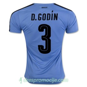 Urugvaj Dres Diego Godín Domaći 2016/17 Kratkih Rukava