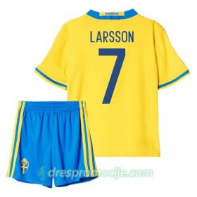 Švedska Dres Larsson 7 Dječji Domaći 2016 Kratkih Rukava
