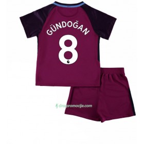 Manchester City Dres Ilkay Gundogan 8 Dječji Gostujući 2017/18 Kratkih Rukava
