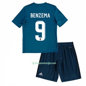 Real Madrid Dres Karim Benzema 9 Dječji Treći 2017/18 Kratkih Rukava