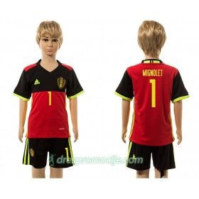 Belgija Dres Mignolet 1 Dječji Domaći 2016 Kratkih Rukava