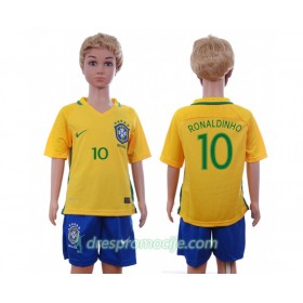 Brazil Dres Ronaldinho 10 Dječji Domaći 2016 Kratkih Rukava