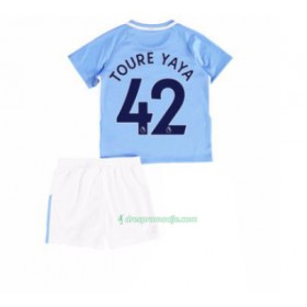 Manchester City Dres Yaya Toure 42 Dječji Domaći 2017/18 Kratkih Rukava