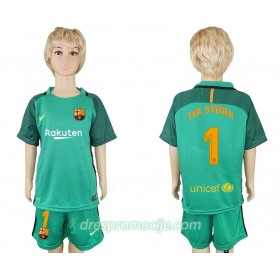 FC Barcelona Dres Ter Stegen 1 Golmanski Dječji Domaći 2017/18 Kratkih Rukava