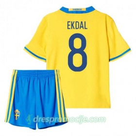 Švedska Dres Ekdal 8 Dječji Domaći 2016 Kratkih Rukava