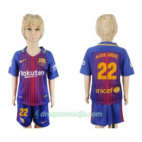 FC Barcelona Dres Aleix Vidal 22 Dječji Domaći 2017/18 Kratkih Rukava