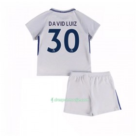 Chelsea Dres David Luiz 30 Dječji Gostujući 2017/18 Kratkih Rukava