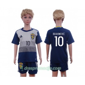 Švedska Dres Ibrahimovic 10 Dječji Gostujući 2016 Kratkih Rukava