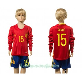 Španjolska Dres Ramos 15 Dječji Domaći 2016 Dugim Rukavima