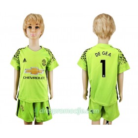 Manchester United Dres David de Gea 1 Golmanski Dječji Gostujući 2017/18 Kratkih Rukava