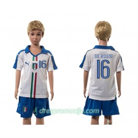 Italija Dres De Rossi 16 Dječji Gostujući 2016 Kratkih Rukava