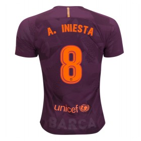 FC Barcelona Dres Andres Iniesta 8 Treći 2017/18 Kratkih Rukava