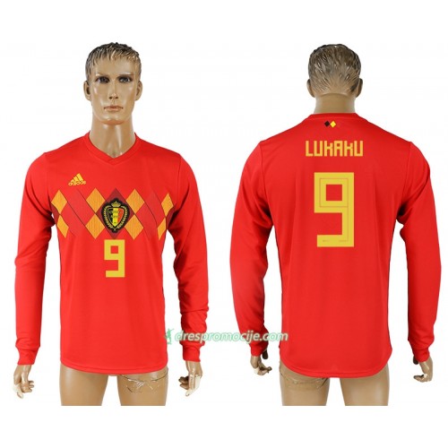 Belgija Dres Romelu Lukaku 9 Domaći Svjetsko prvenstvo 2018 Dugim Rukavima