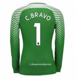 Manchester City Dres Golmanski Claudio Bravo 1 Domaći 2017/18 Dugim Rukavima