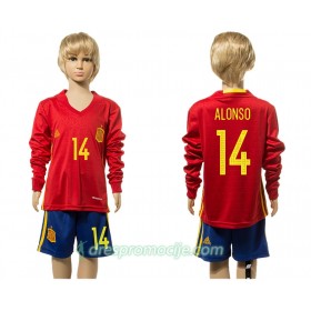 Španjolska Dres Alonso 14 Dječji Domaći 2016 Dugim Rukavima