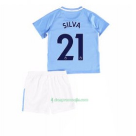Manchester City Dres David Silva 21 Dječji Domaći 2017/18 Kratkih Rukava