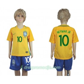 Brazil Dres Neymar JR 10 Dječji Domaći 2016 Kratkih Rukava